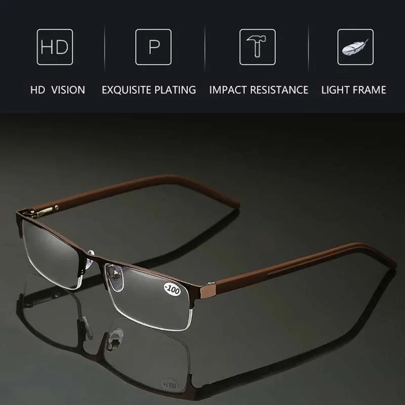 Business Titanium Alloy Reading Glasses HD Vision Light Frame Presbyopia Eyewear Classic Retro Men Women Prescription Eyeglasses