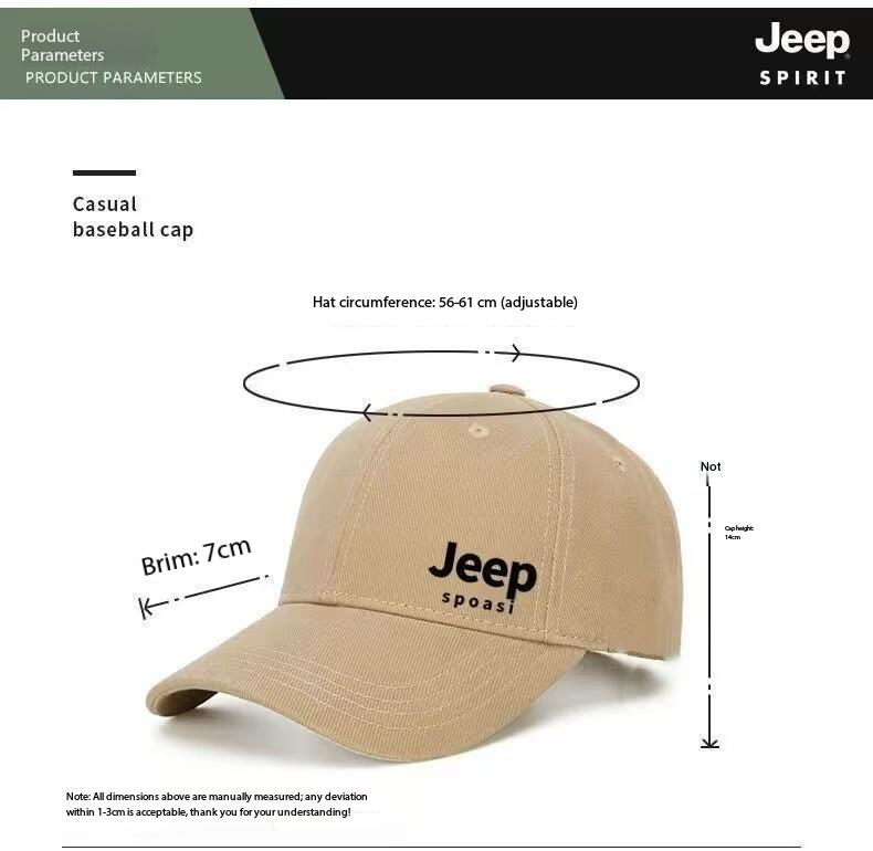 CYKVUD1 2026 High-quality Jeep Cotton Embossed Baseball Cap, Suitable for Outdoor Leisure, Fashionable Snapback Hat for Sun Protection.