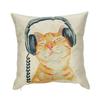 Cute Cat Cushion  Pet Animal Print Pillowcase  Home Decor Car Bed Pillow   ,