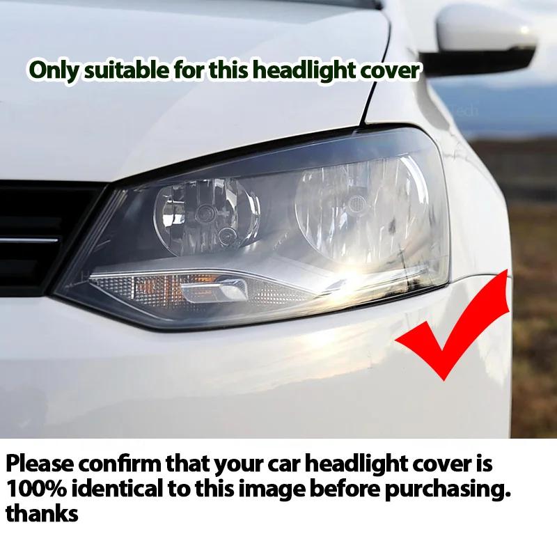 For Volkswagen VW Polo MK5 Pre-facelift 2010-2013 Transparent Housing Front Headlights Lens Shell Cover Lampcover Lampshade