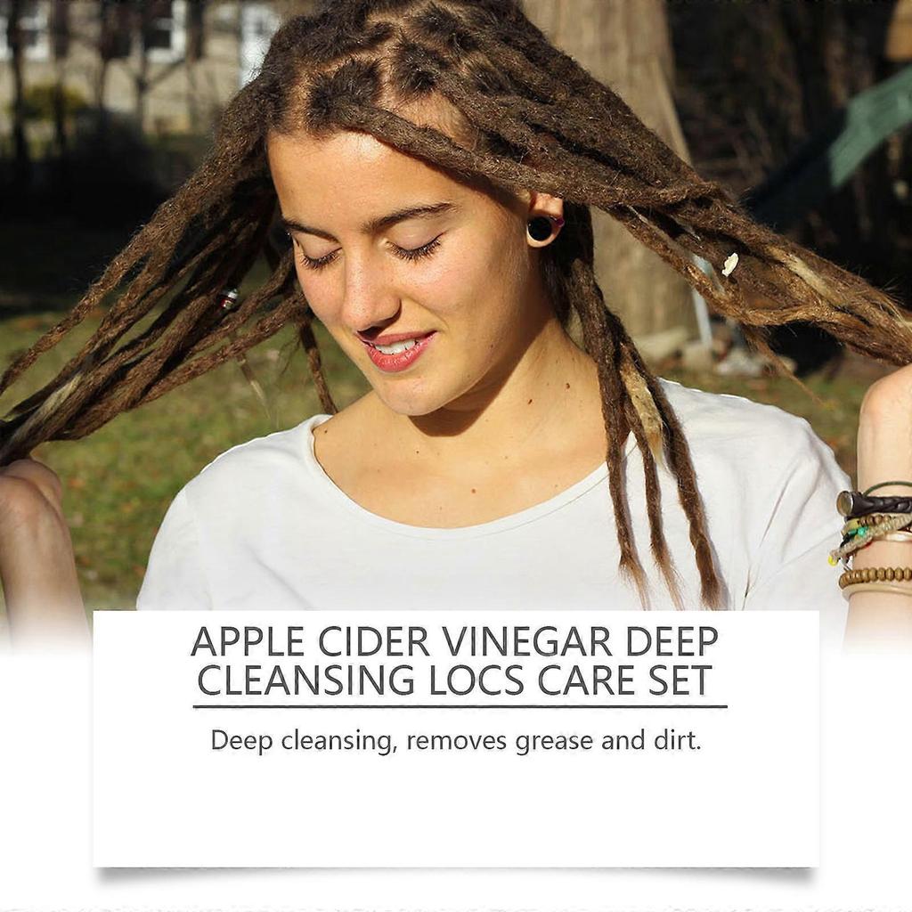 Apfelessig erfrischendes Haarpflegeset Dreadlock-Reinigung Apfelessig-Inhaltsstoffe sanfte Kopfhautpflege 1