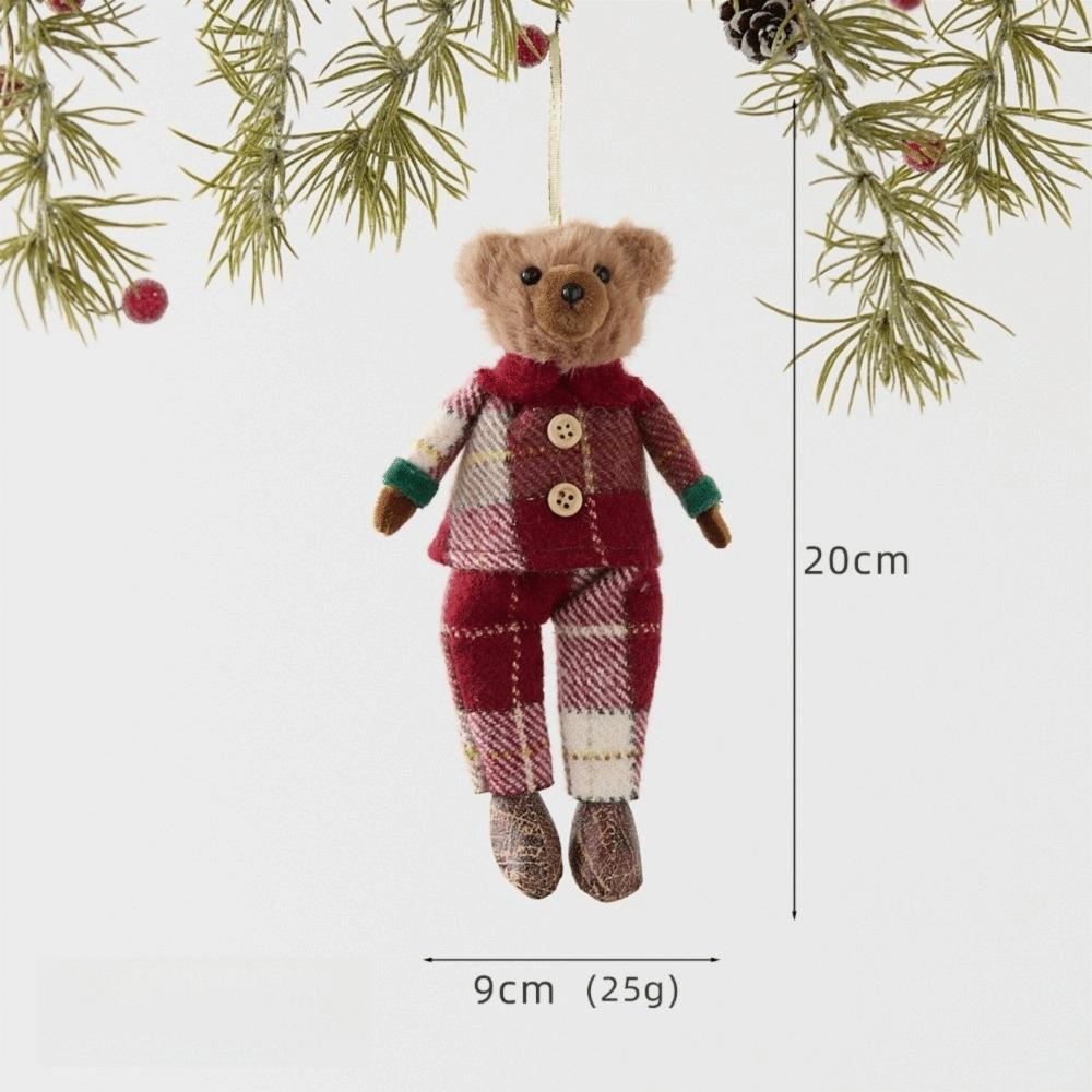 

Fabric Animal Pendants Christmas Tree Hanging Ornaments Christmas Gift Doll Decorations Xmas Party A