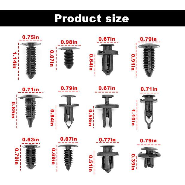 240Pcs Car Plastic Push Pin Rivet Fasteners, Car Retainer Clips Plastic Fasteners Kit With Remover Tool, Assortment Universal Retainer Clips Push