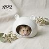 Gnaw Resistant Pet House Ceramic Hamster House Summer Bear Shaped Hideout Cave