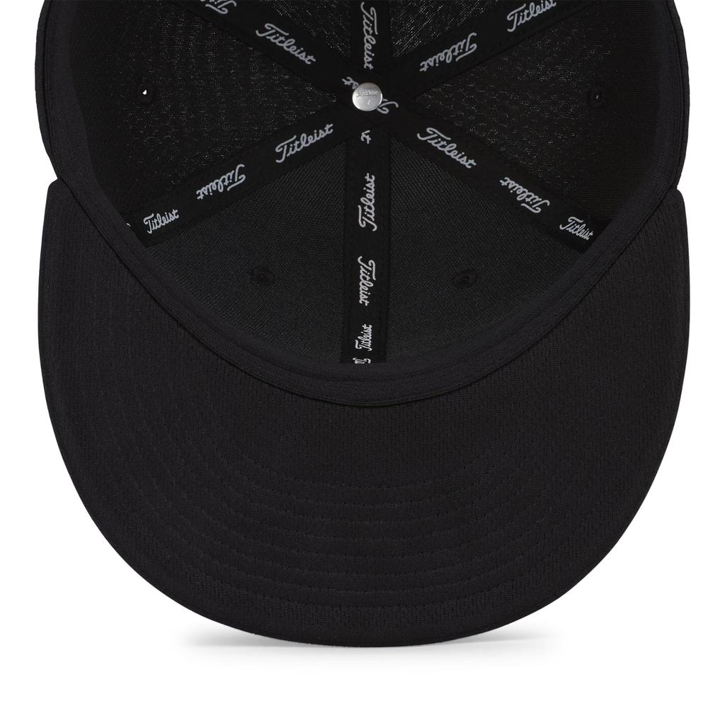Titleist Tour Elite Flat Bill Cap, Black and White, TH24ATEFBN2-01