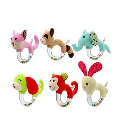 Dětské kreslené plyšové chrastítko Ring Bells Ruční hračky pro novorozence Měkká mobilní zvířata Panenky Peluche Brinquedos