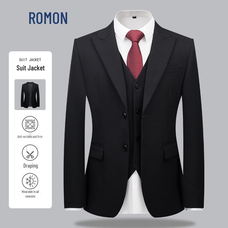 Мужской деловой повседневный пиджак ROMON приталенного кроя 3XL
