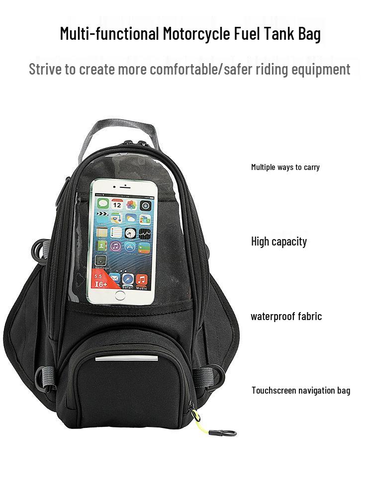 2024 Multi-functional Motorcycle Tank Bag: Universal Fit for Riders, Outdoor & Navigation Use