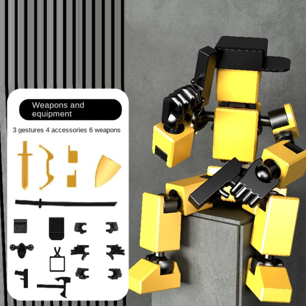 

Multi-Jointed Multi Joint Movable Model Model Doll Shapeshift Robot Collection Toy жёлтый