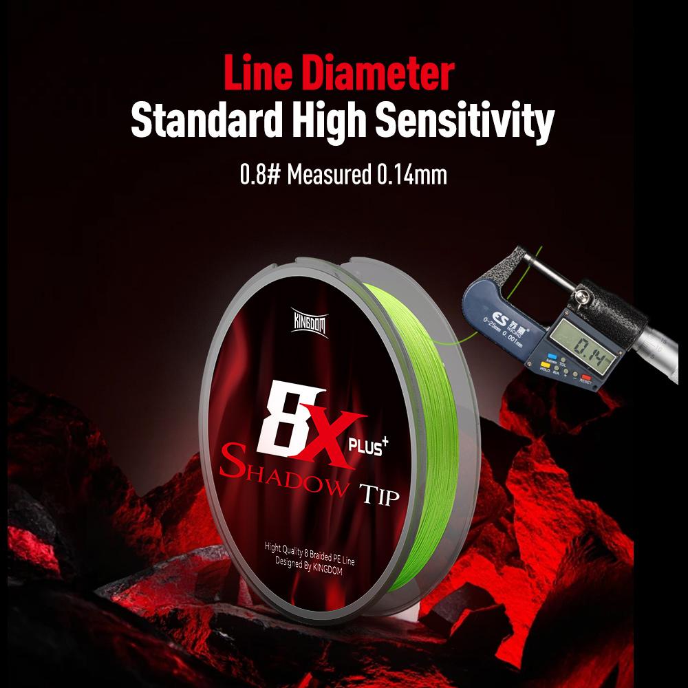 Kingdom Fishing Lines 8 Stränge geflochtene PE-Leine, supersteif und stark, 150 m, 300 m