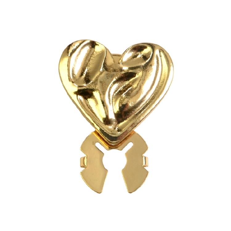 

Metallic Love Heart Cufflinks Cover Decorative Button Clip Clothing Jewelry Accessories For Jackets Dress Shirt Uniform золотий