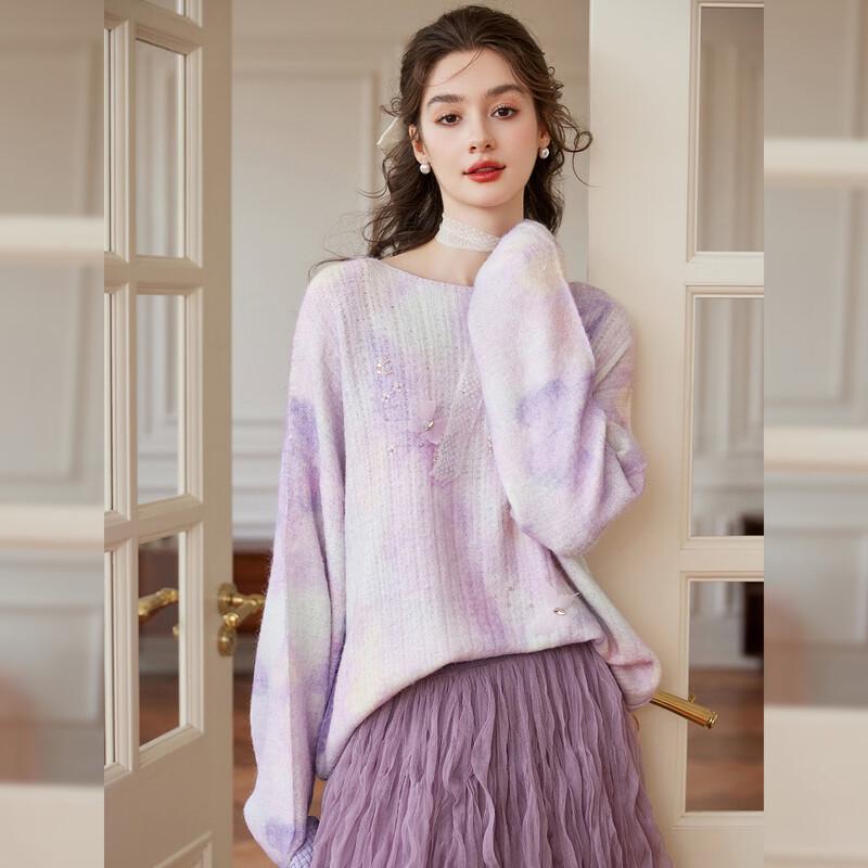 Women s Soft Wool Blend Loose Knit Sweater M