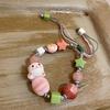 Lucky Cat Ceramic Cat Bracelet Handmade Cat Bead Bracelet Vintage Maneki Neko Bracelet  Women