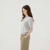 MARTINE GOLF Stripe Collar Knit Pullover_M/Gray