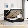 VidaXL Ottoman Bed Frame with Mattress Black 140x200 Cm Fabric, Bed Frame, Upholstered Bed Frame, Ottoman Bed Frame 3314012