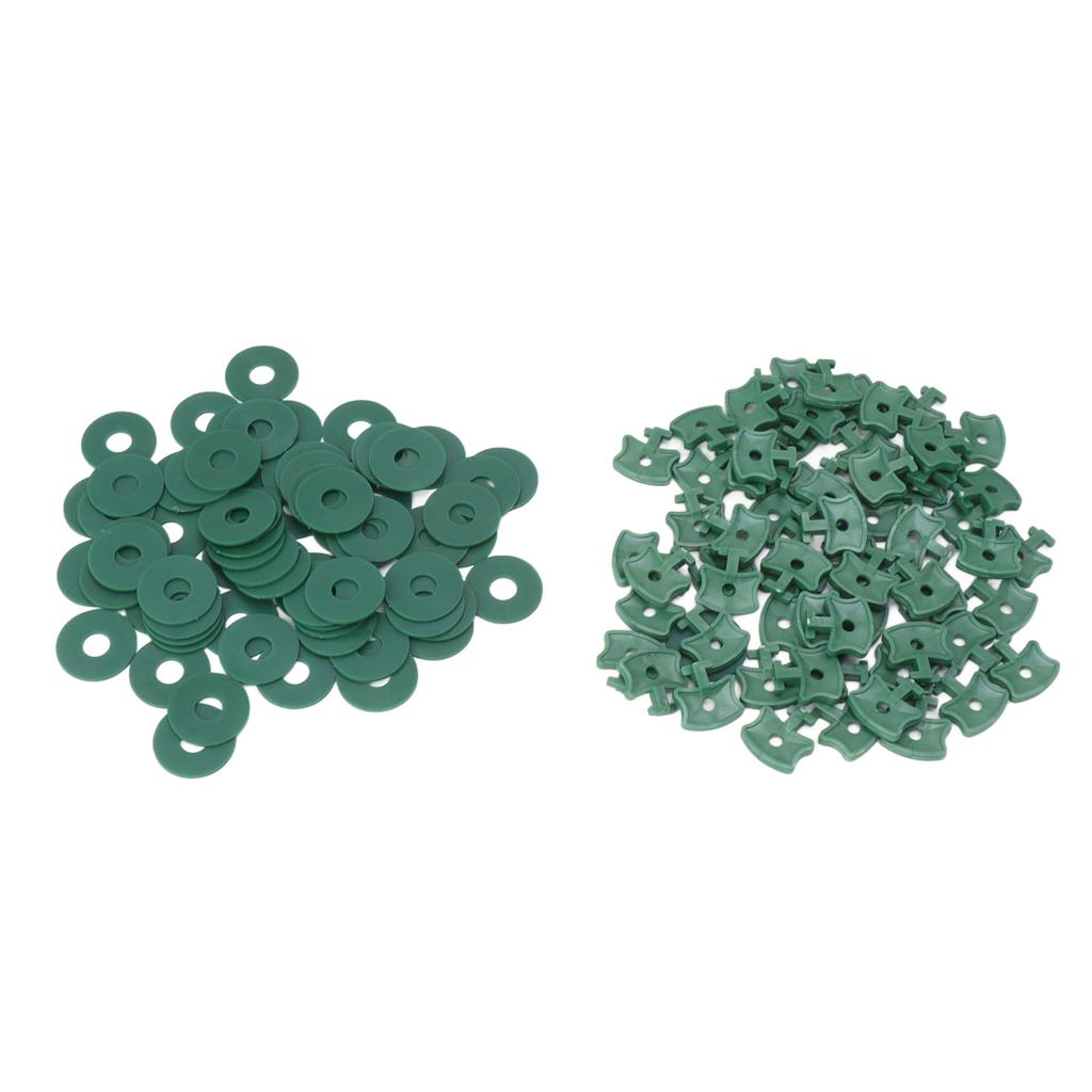 100PCS Skleníkové Twist Clips Plastové upevňovací spony stínění s podložkami pro izolaci skleníku