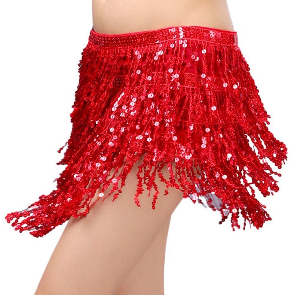 Sequins Belly Dance Skirt Tassels Waist Chain Fashion Dance Belt Street Wear