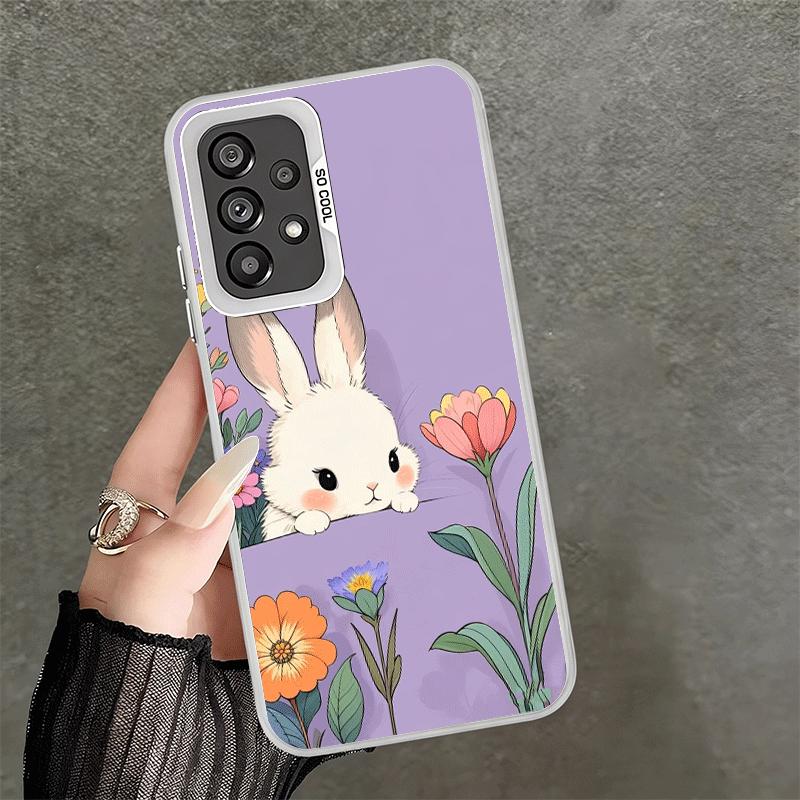 Süße Cartoon-Hase-Kaninchen Weiche Handyhülle für Samsung A17 A16 A15 A14 A13 A57 A56 A55 A54 A53 A37 A36 A35 A34 A33 A26 A25 A24 A2