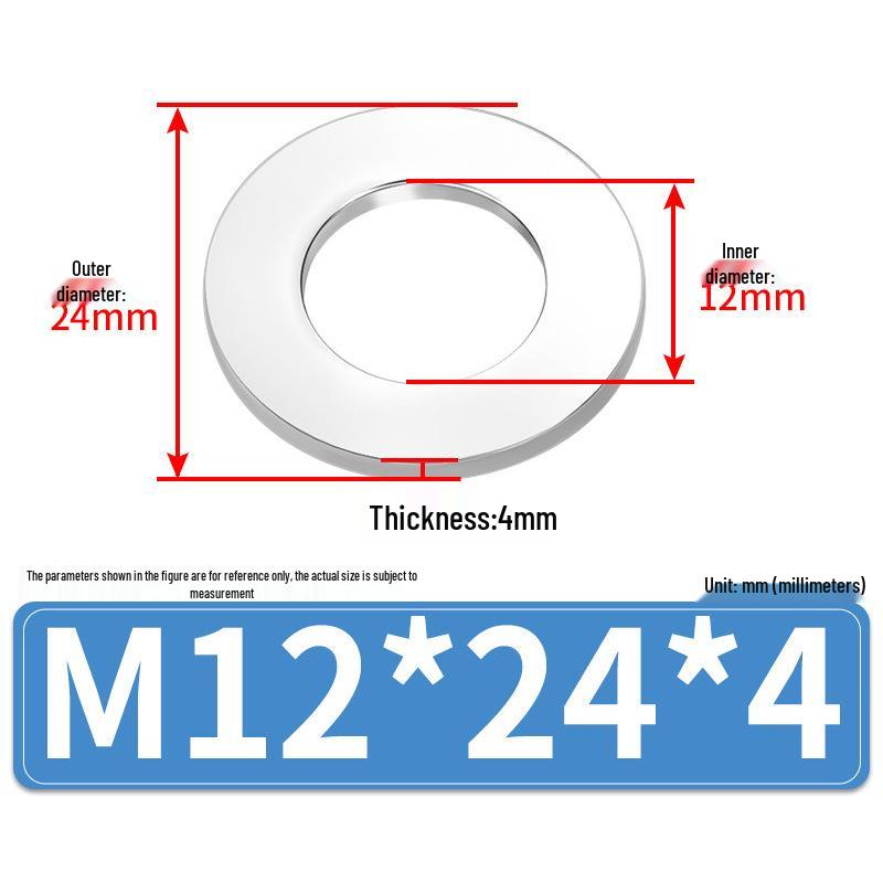 Jin Juntai Thick & Thin Stainless Steel Flat Washer, Round M10-M36
