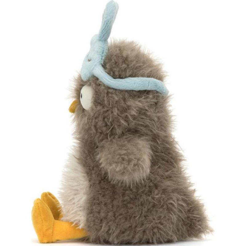 Jellycat Bird Series Audrey Hootsoftly Audrey Owl Cute Shape Brown Doll Plush Doll Sitting 20cm High