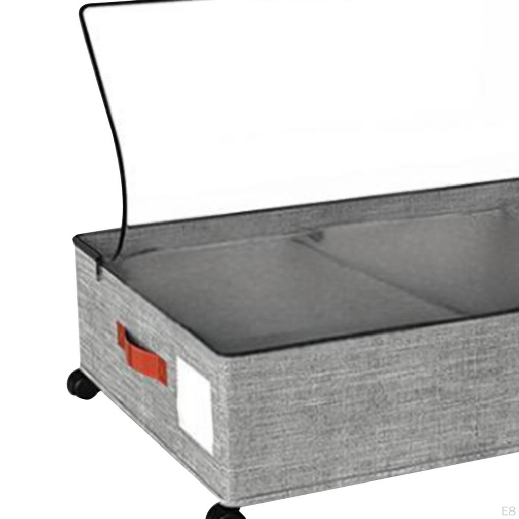 Aufbewahrungsbox unter dem Bett Praktisch mit Deckel Groß für Buch Schuhe Decke schwarz 1 Stück