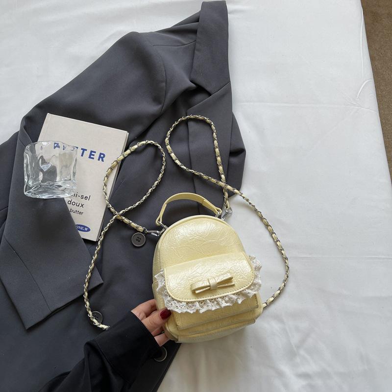 Korean sweet and cute backpack women's 2025 new fashion love lace backpack college style handbag