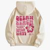 Hooded Women's Print Pullover Hoodie Long Sleeve Outer Wear