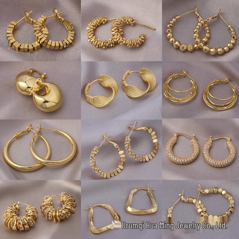 Silver Needle Circle Earrings, Fashionable High-End Copper Ear Hoops, Light Luxury, Versatile Jewelry Accessory.
