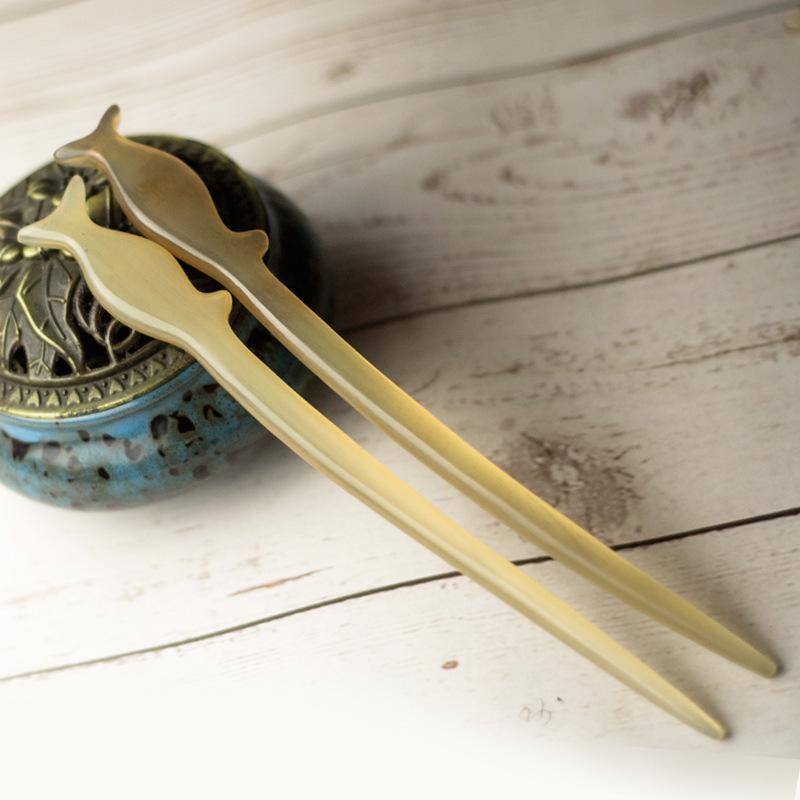 Natural Horn Hairpin, Disc Hairpin, Simple Hair Accessories, Antique Hairpin, Hanfu Headdress Hairpin, Sheep Horn Hairpin.