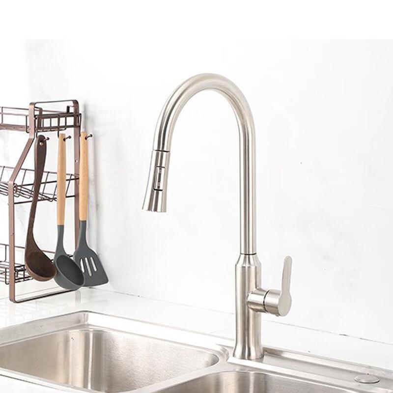 304 Stainless Steel Pull-out Kitchen Faucet