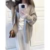 Women's High-End Oatmeal Knit Cardigan – Autumn Loose Slimming Casual Outerwear