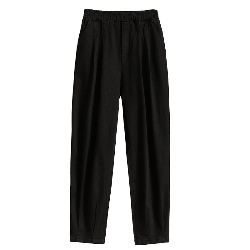 DIMANAF 2023 Jeansy Jesienne Duże Rozmiary Długie Spodnie Damskie Elastyczne Luźne Vintage Haremowe Codzienne Damskie Basic Pokazujące Smukłe Nogawki 5XL A