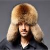 Winter Silberfuchs Pelzmütze - Echte Luxus Unisex Reisehut mit atmungsaktivem wasserdichtem Stoff