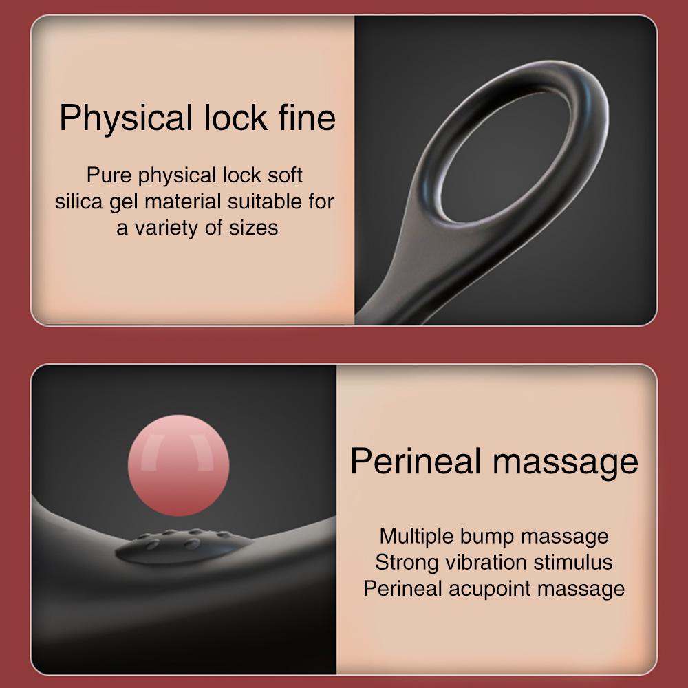 Silicone Anal Vibrator Rotation Beads Prostate Stimulator Massager Delay Ejaculation Ring Anal Butt Plug Dildos Sex Toys for Men