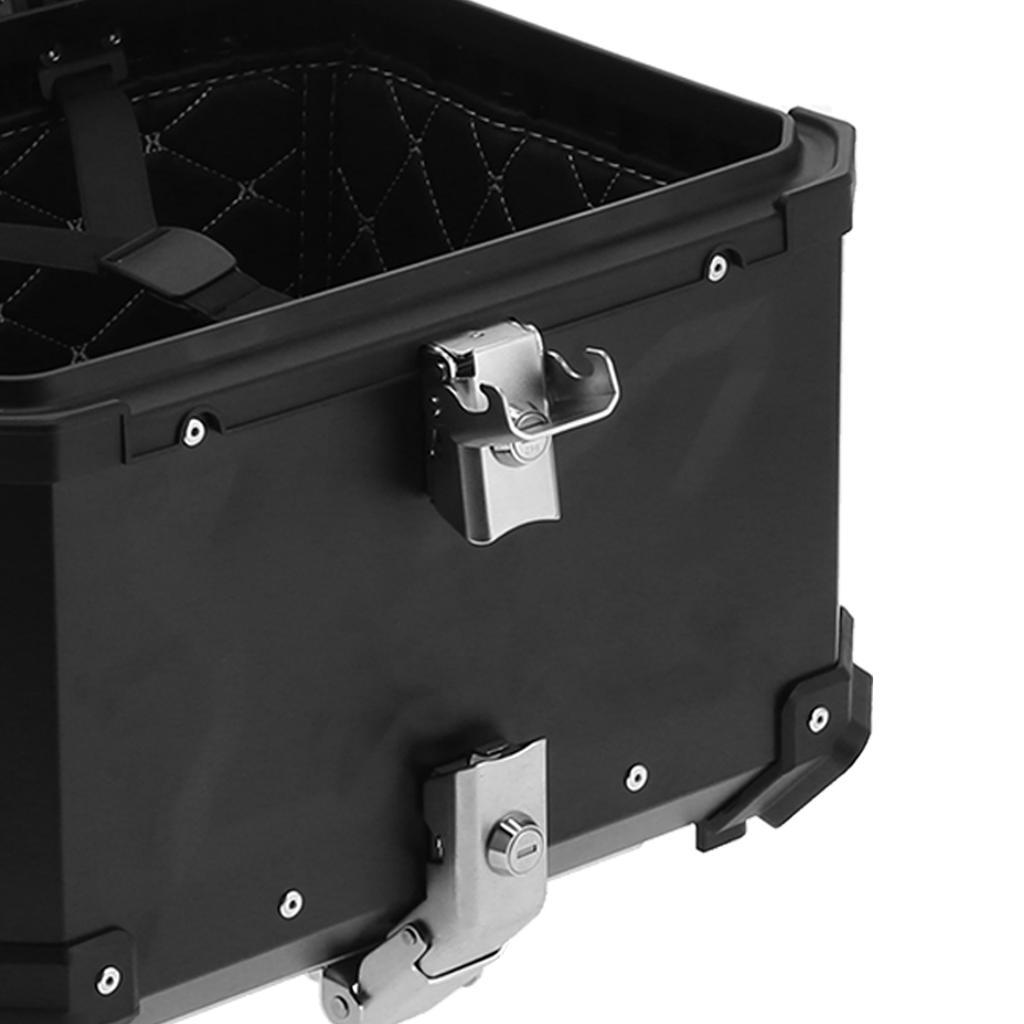 Motorbike Storage Box Top Box Tail Box Trunk Carrier Universal Black 45L Motorcycle  Aluminum Top Case Tail Box Luggage