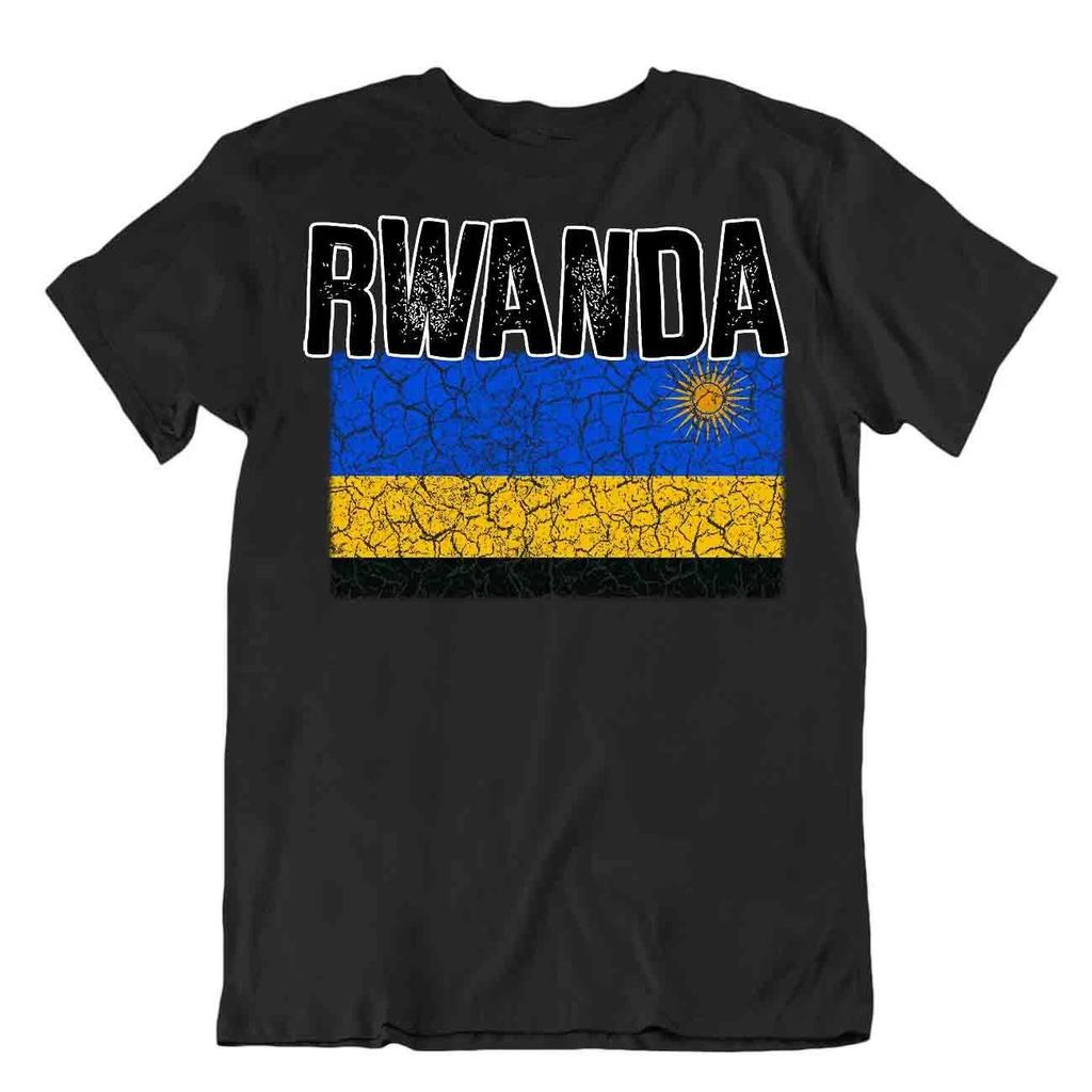 Flag T-Shirt Rwanda Fashion Country Souvenir Gift Tee Pride Logo