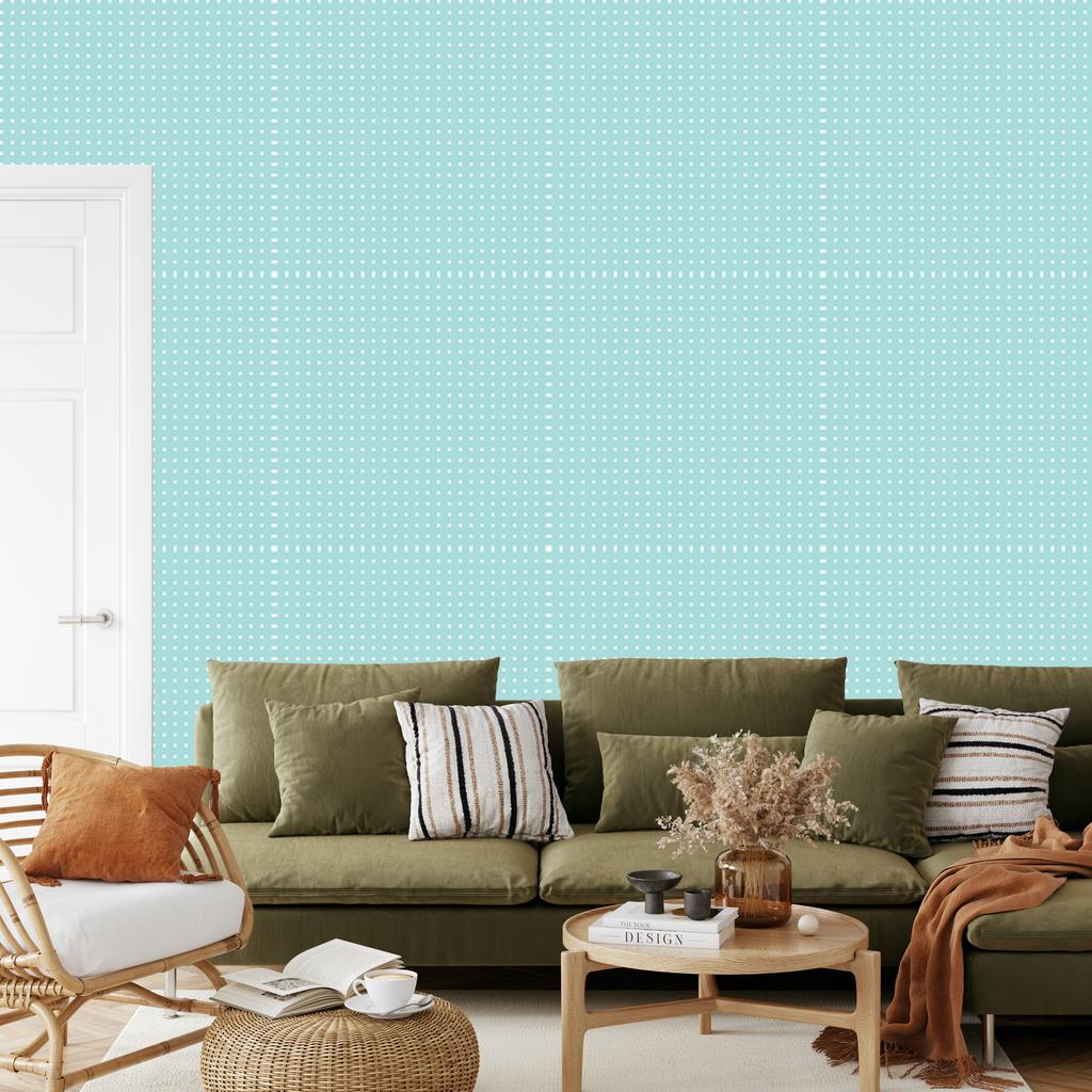 Celadon Dots Wallpaper for Living Room and Bedroom 50x1000