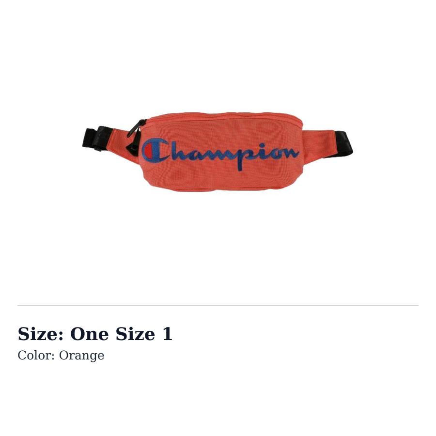 Champion Nylon Fabric Fanny Pack Unisex Orange CH1059-ON One Size 1