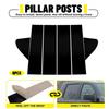 For -2024 Chevy Silverado GMC Sierra Glossy Black Pillar Post Trim 6pcs N