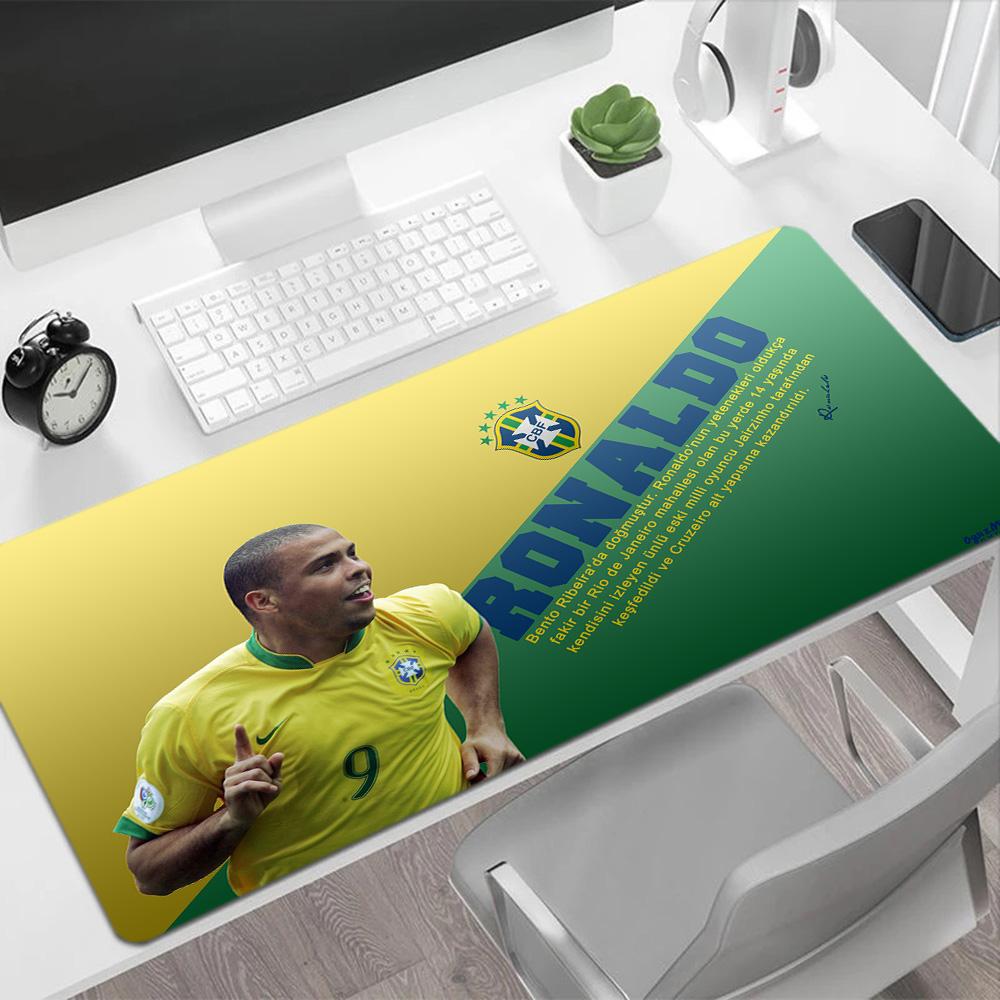 Brazilian Football Legend Large Mouse Pad Desk Mouse Pad Study Desk Mat Non-Slip Rubber Base Perfect Gift for Gamers And Professionals