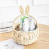 Cartoon Rabbit Ear Storage Basket Multifunctional Hand Woven Basket  Easter Festival Gift