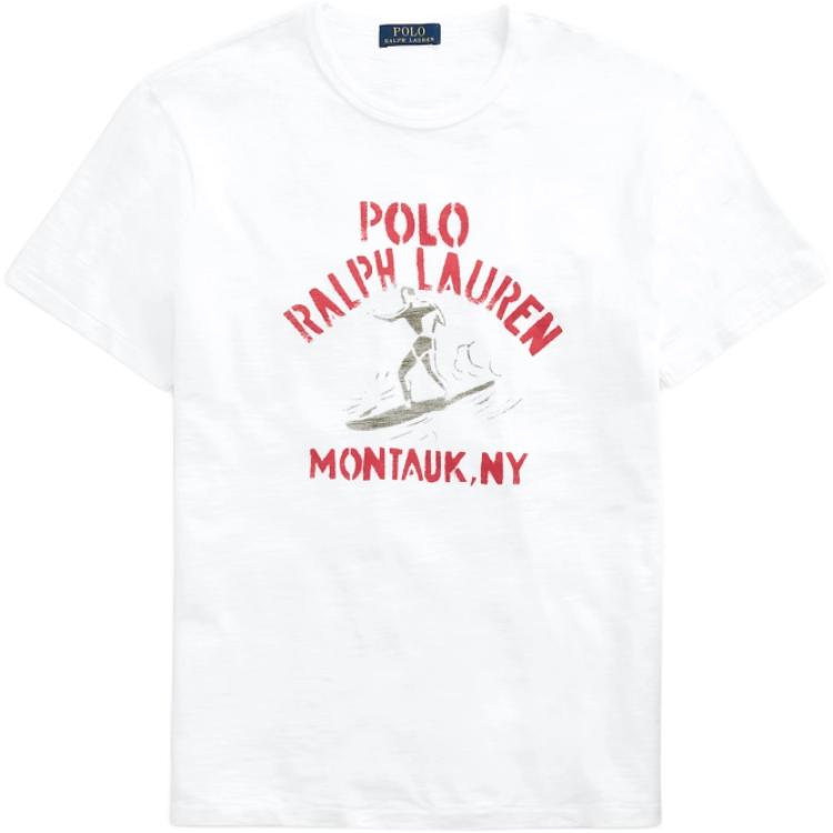 Polo Ralph Lauren Custom Slim Fit Surf Culture Graphic Print Crew Neck Short Sleeve T-Shirt Men Tops MNPOTSH1N820931-100