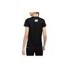 Nike Dri-FIT Swoosh Logo Letter Print American Vintage Crew Neck Sports T-Shirt Women T-Shirts Black DQ6372-010