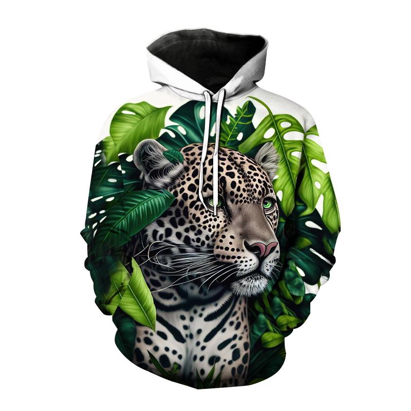 Animal Hoodies Leopard Tiger Zebra 3D Printed Women Streetwear Hoodie Oversized Pullovers Hooded Sweatshirts Kids Tops Clothing