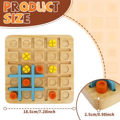 Wooden Toe Game Wooden Board Game, Strategy Based Board Game For Adults and Kids Birthday Gift