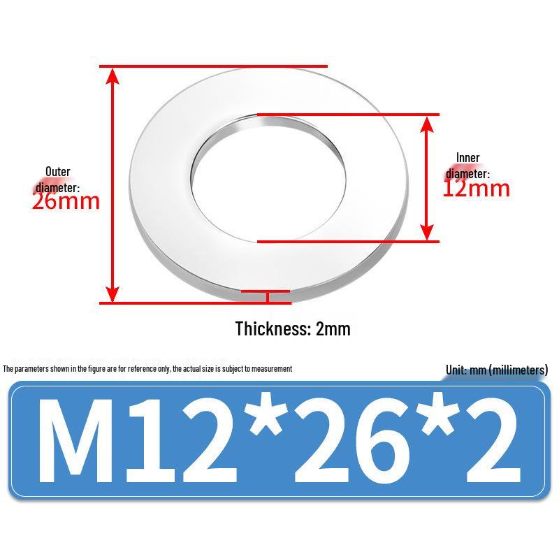 Jin Juntai Thick & Thin Stainless Steel Flat Washer, Round M10-M36