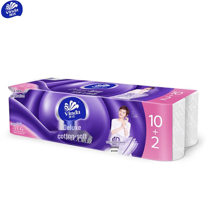 Vinda 4-Ply Toilet Paper Rolls, 12 Count