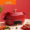 SUPOR 4,5L Multifunktions-Elektro-Hot Pot mit Grill CN-Stecker (Adapter enthalten)