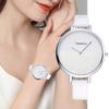 Damenuhren Luxus Mode Damen Quarz Armbanduhr Einfaches Lederarmband Lässige Uhr Geschenk für Freundin Reloj Mujer