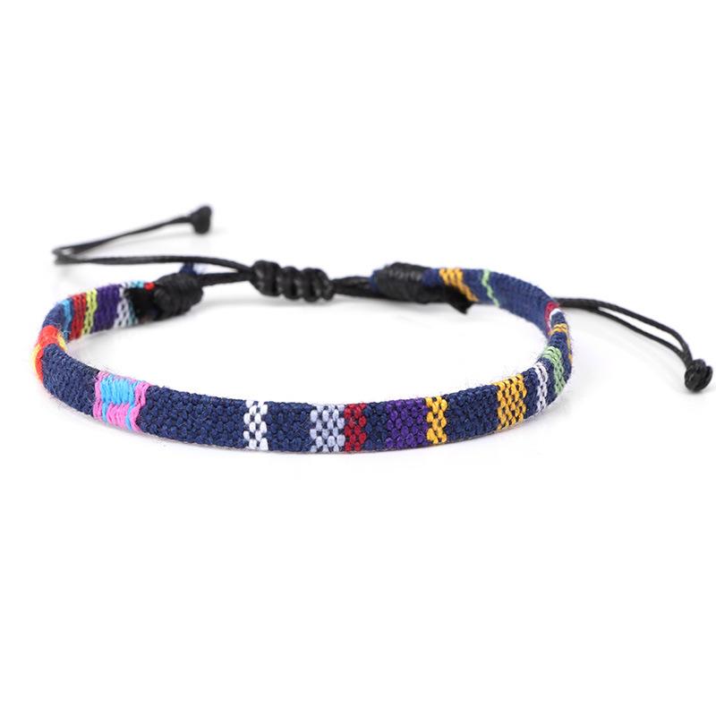 Bohemian Handmade Couple Bracelets Men Charms Weave Adjustable Bracelets for Women Friendship Summer Beach Surfing Boho Jewelry